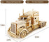 ROKR 3D Wooden Puzzle for Adults-Mechanical Car Model Kits-Brain Teaser Puzzles-Vehicle Building Kits-Unique Gift for Kids on Birthday/Christmas Day(1:40 Scale)(MC502-Heavy Truck)