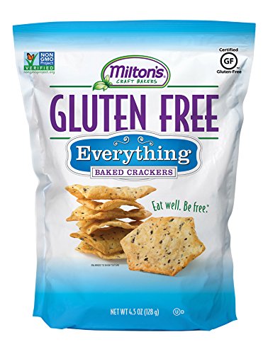 Milton’s Gluten Free Crackers (Everything). Everything Bagel-Inspired Gluten-Free Grain Baked Crackers (Pack of 3, 4.5 oz).