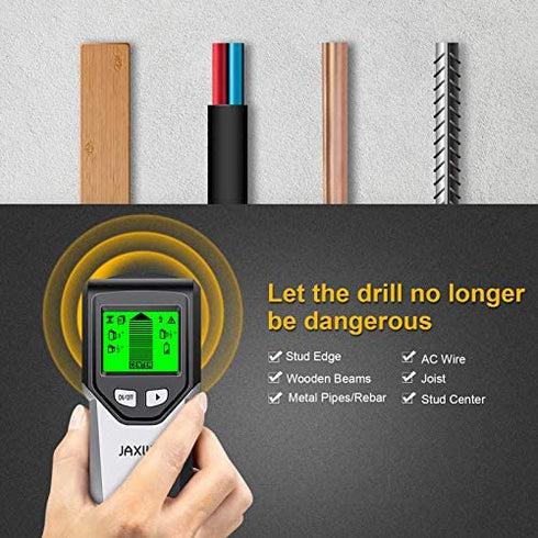 Stud Finder Wall Scanner - 5 in 1 Stud Detector with Intelligent Microprocessor chip and HD LCD Display, Stud Sensor Beam Finders for the Center and Edge of Wood AC Wire Metal Studs Joist Pipe