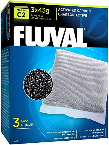 Fluval C2 Activated Carbon, Replacement Aquarium Filter Media, 3-Pack, 14011