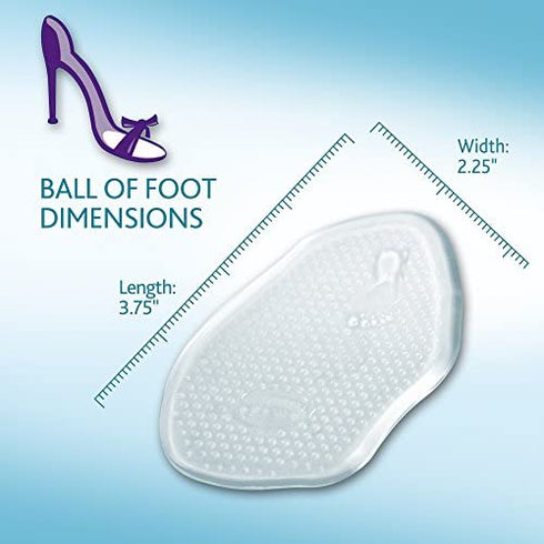 Amope GelActiv Ultra Slim Ball of Foot Insoles for Women, 1 pair, Size 5-10