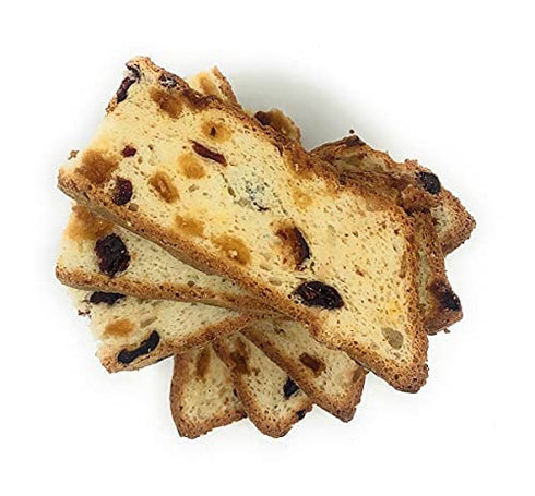 DIJAS Natural Foods, Crunchy Fat Free Biscotti Cookie, All Natural Preservative Free Ingredients, Delicious Low Calorie Snack (5 Ounces, Cranberry Orange)