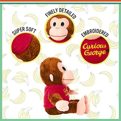 KIDS PREFERRED Curious George Monkey Plush - Classic George 8" Stuffed Animal, (91720)