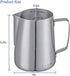 CoyeeBar Large Steaming Pitcher 32 oz For 2-3 Servings Espresso Milk Pitcher with Accurate Measurements Milk Frother Cup Large Size ,Espresso Milk Frothing Pitcher 30 oz with Latte Pen