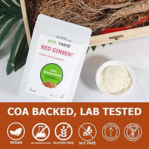 Red Ginseng Root Extract Powder-Korean Panax, 10% Ginsenosides, 60g