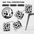 MOLOVA Airpod Case Soft Silicone Flexible Skin Cow Print Airpods Case Cover for Apple AirPods 2&1 Cute for Girls with Keychain (Cow)