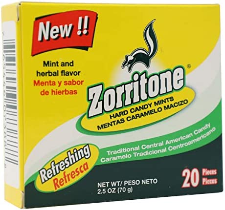 Zorritone Cough Drops | Mint Flavored Central American Cough Lozenges for Fast Acting Cough Relief and Sore Throat Soothing from The Common Cold, Flu, and Allergies; 20 Pieces