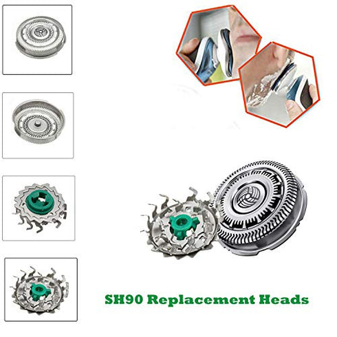 SH90 Replacement Head for Philips Norelco, Shaver Heads Blades Cutter Replacement Compatible with Philips Norelco SH90/62 Series 9000 Series 8000 S8950 S9000 S9311 S9321 S9511 S9531 S9721 Shaving Head