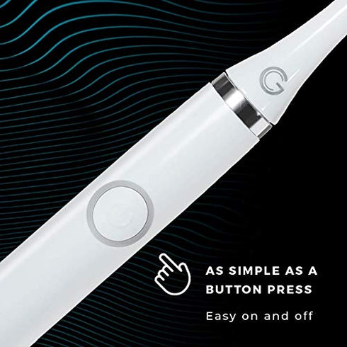 Gleem Battery Power Electric Toothbrush with Travel Case, Soft Bristles, White