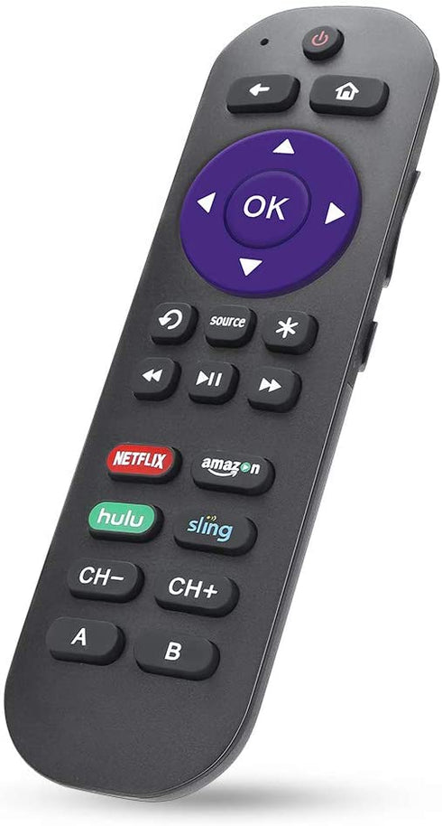 Gvirtue Universal Remote Control Fits for Roku Player 1 2 3 4 Premiere/+ Express/+ Ultra with 9 More Learning Keys Programmed to Control TV/Soundbar/Receiver