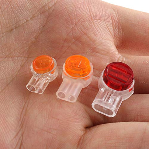 LRONG 150PCS Waterproof Telephone Line Connector, Data Phone Wire Butt Splice Ports UY/UR/UB Crimp Terminal Connectors Assortment Kit (UY/K1 50pcs + UY2/K2 50pcs + UR/K3 50pcs)