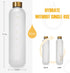 Opard 32oz Motivational Water Bottle with Time Marker to Drink, Reusable Plastic Bottle with BPA Free Tritan for Gym and Sports
