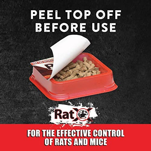EcoClear Products 620104, RatX All-Natural Non-Toxic Humane Rat and Mouse Killer Pellets, Ready-To-Use Pre-Measured 3 oz. Bait Trays, 2-Pack