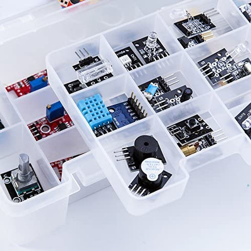 ELEGOO Upgraded 37 in 1 Sensor Modules Kit with Tutorial Compatible with Arduino IDE UNO R3 MEGA Nano