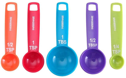 Farberware Color Measuring Spoons, Mixed Colors, Set of 5