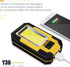 WARSUN Led Work Lights Rechargeable Magnetic Mechanic Light Portable Worklight for Camping Car Repairing 30w 1200 High Lumens Bright Yellow