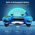 Kujian Wireless Controller for PS4, Blue Galaxy Style High Performance PS-4 Remote Controller for PlayStation 4/Pro/Slim/PC with Dual Vibration, Audio Function, USB Cable