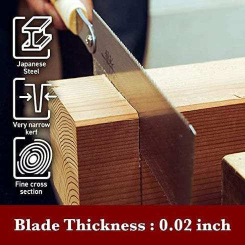 SUIZAN Japanese Pull Saw Hand Saw 9.5 Inch Ryoba Double Edge Flush Cut Saw Woodworking tools