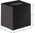 DW‹LLZA HOM‹ Tissue Box Cover Square - Facial Cube Tissue Box Holder Case Dispenser for Bathroom Vanity Countertop, Bedroom Dresser, Office Desk or Night Stand Table, 2 Pack - Black