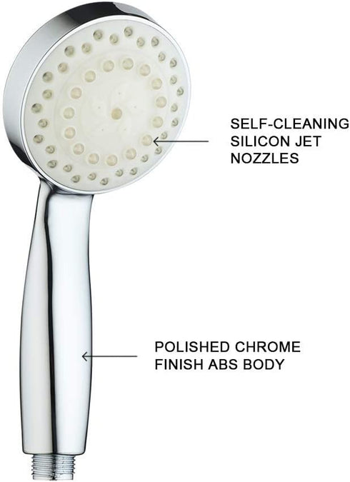 KAIREY Led Shower Head 7 Color Light Change Automatically Handheld Showerhead Polished Chrome with 60 Inches Stainless Steel Hose and Adjustable Bracket