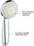 KAIREY Led Shower Head 7 Color Light Change Automatically Handheld Showerhead Polished Chrome with 60 Inches Stainless Steel Hose and Adjustable Bracket