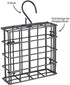 More Birds Suet Cage Bird Feeder, Fruit and Suet Feeder, Single Cake Capacity ,Black