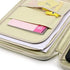 BTSKY New Multi-Functional A4 Document Bags Portfolio Organizer-Waterproof Travel Pouch Zippered Case for Ipads, Notebooks, Pens, Documents (Dark Blue)