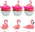 25 Pieces Flamingo Cake Decorations Mini Flamingo Miniature Figurines DIY Handmade Decor Ornaments for Flamingo Party Bridal Wedding Car Accessories