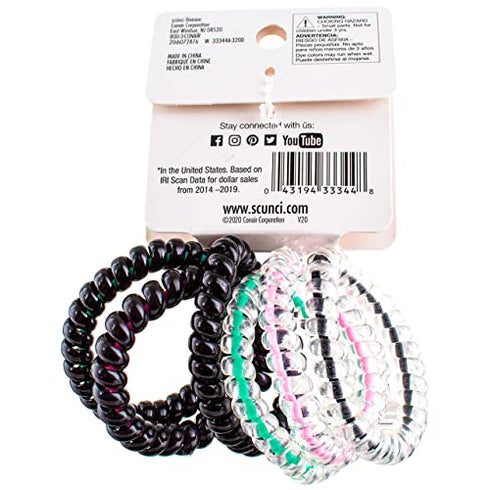 Scunci Spiral Ponytailers with NS Inner Core, 6CT (Pack of 2)