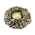Reusable Nylon Shower Cap & Bath Cap, Reversible Oversized Waterproof Shower Caps Large Designed for all Hair Lengths w Terry Lining & Elastic Band Stretch Hem Hair Hat - Socialite Safari Spots
