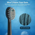 Replacement Flossing Toothbrush Heads - Compact Floss Brush Head with Crystal Cap- 3 Count - Black
