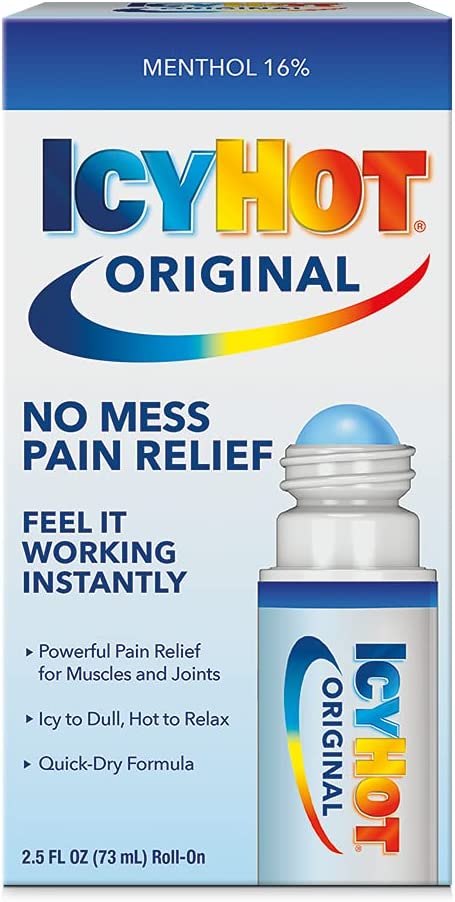 Icy Hot Medicated Pain Relief Liquid with No Mess Applicator, Maximum Strength, 2.5 fl. oz.