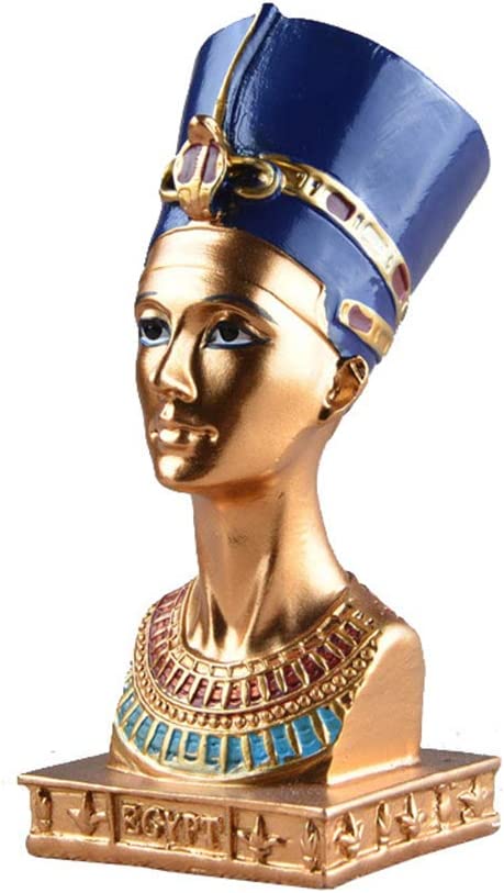 LIOOBO Egyptian Queen Head Statue Resin Craft Figurine Home Decorative Sculpture