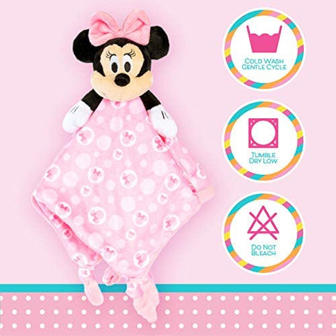 Disney Baby Minnie Mouse Plush Stuffed Animal Snuggler Lovey Security Blanket - Pink
