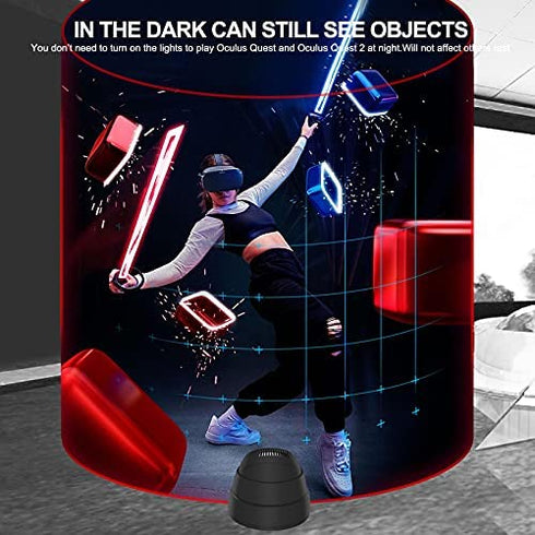 Esimen IR Illuminator Infrared Flood Light Compatible for Oculus Quest 2,Meta Quest, Hand Tracking Immersive No-Light Anti-Interference, Increase Tracking Sensitivity Reduce Drift(Black)