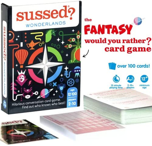 SUSSED The Weird Would You Rather Card Game | Ages: Teens, Adults, Kids 12+ | 110 Cards | for Family, Friends and More | Fantasy Version
