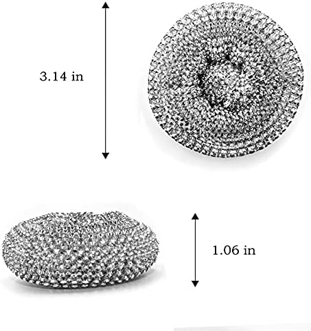 10 Pack Stainless Steel Sponges, Scrubbing Scouring Pad, Steel Wool Scrubber for Kitchens, Bathroom and More