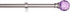Amazon Basics Decorative 5/8" Curtain Rod with Faceted Ball Finials, 86" - 120", Purple