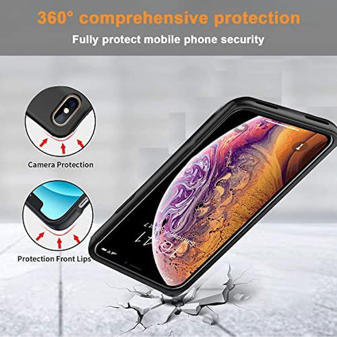 AFTRYOUGO Battery Case for iPhone X/XS/10 (5.8 inch), Enhanced 7000mAh Protective Portable Charging Case Rechargeable Extended Battery Black Pro Model:XDL-640MW Model:XDL-640MW