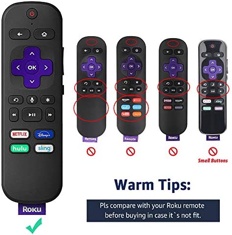 Roku Remote Cover,Roku TV Remote Cover Compatible with Roku Voice Remote,ROKU Player Remote Cover with Lanyard,Anti Slip Remote Cover for Glow in The Dark?Glow Green & Blue?