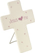 Precious Moments, Jesus Loves Me, Ceramic Cross, Girl, 164464