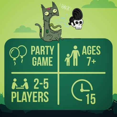 Zombie Kittens by Exploding Kittens - Card Games for Adults Teens & Kids - Fun Family Games