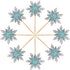 Ercadio 24 Pack Snowflake Cupcake Toppers Double Layers Silver and Blue Winter Theme Cupcake Picks Baby Shower Kids Birthday Party Christmas Cake Decorations Supplies