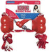 KONG - Goodie Bone with Rope - Durable Rubber Chew Bone, Teeth Cleaning Dog Toy - for Medium Dogs