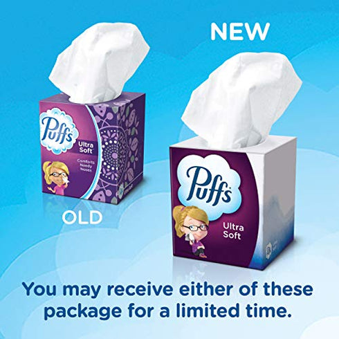Puffs Ultra Soft Non-Lotion Facial Tissues, 1 Cube, 48 Tissues Per Box