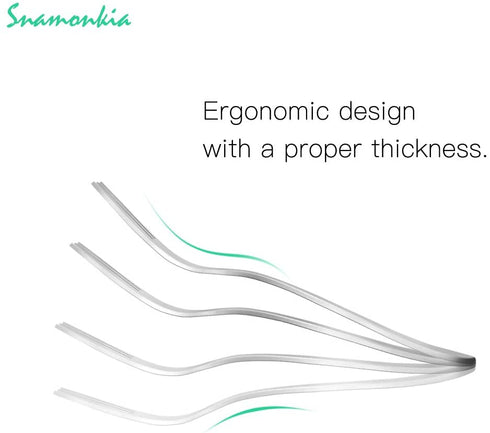 Snamonkia Appetizer Small Forks Set of 12, 5.4 Inches, Dessert Forks Stainless Steel, 3-Tine Portable Cocktail Salad Fruit Forks for Party Travel