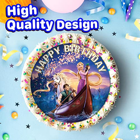 7.5 Inch Edible Cake Toppers Happy Choices (Tangled Rapunzel)