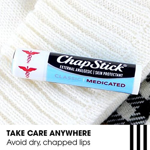 ChapStick Classic Medicated, 0.15 oz, 12-Stick Refill Pack