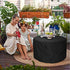 Round Patio Deck Box Cover to Protect Deck Boxes, Round Deck Box Storage(Black, 28 inch)