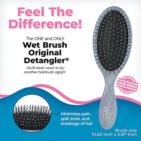 Wet Brush Disney Original Detangler Hair Brush Princess Guiding Spirit - Frozen 2, Elsa - All Hair Types - Ultra-Soft IntelliFlex Bristles Glide Through Tangles with Ease - Protects Against Split Ends